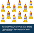 TONKITA 12 Sunny Microfibre Mop Mop for All Surfaces Deep Cleaning and Super Absorbency Pack of 12