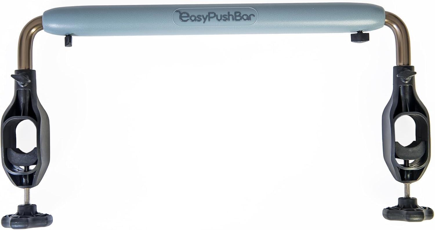 Greenmont'sEasyPushbar (TM) Ergonomic Handlebar Allows Caregiver to Stand Straighter with Less Stress and Strain on Hands, arms and Back.