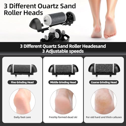 12 Pack Same Coarse Replacement Roller Head for Electric Foot Filer Callus Remover for Feet Pedicure Tools Pedicure Kit Refill Rollers for Cracked Heels and Dead Skin (12pcs Regular Coarse)