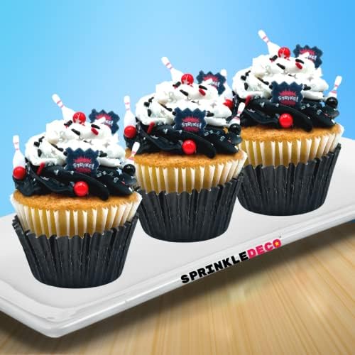 Edible Bowling Party Cake Decoration Confetti Sprinkles Cake Cookie Cupcake IceCream Donut Jimmies Quins - 4oz Red