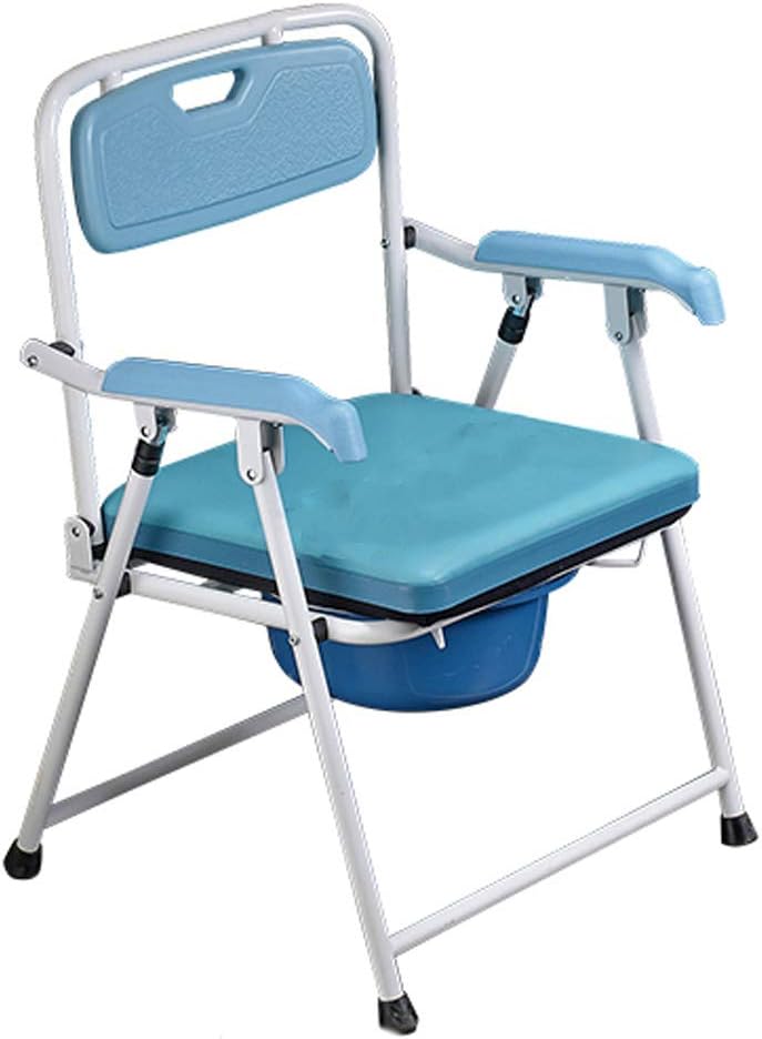 Height Adjustable Bath Toilet Chair Bedside Commode Seat Shower Bench for Adults, Handicap, Elderly with Padded Arms/Backrest Wipe Clean Easy