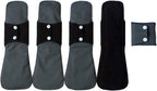 MUMBABY 5pcs 30.5cm / 12inch (Fit) Heavy Flow Charcoal Bamboo Mama Cloth/Menstrual Pads/Reusable Sanitary Pads (Light Grey, Large)