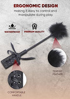Feather Tickler for Couples, French Tickler for Role Play, Feather Ticklers Teasers Black 16"