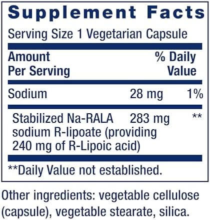 Life Extension Super R-Lipoic Acid – Healthy Aging, oxidative Stress Defense – with 240 mg of Active R-Form of R-Lipoic Acid – Gluten-Free – Non-GMO – Vegetarian – 60 Capsules
