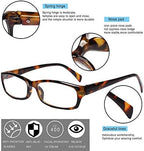 Henotin 5-Pack Reading Glasses Blue Light Blocking Anti Eyestrain Computer Reading Glasses for Women and Men Readers (5 Pack Mix Color, 2.00)