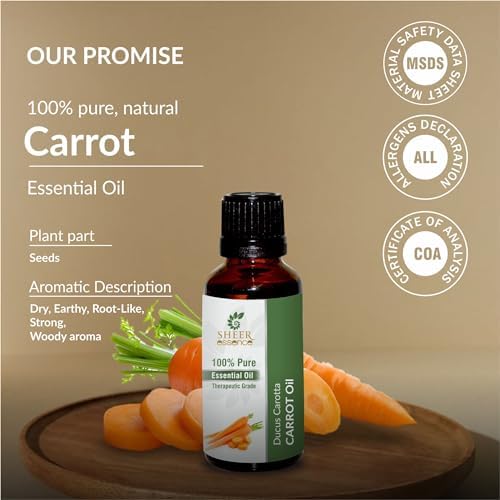 Carrot Oil 100% Pure Undiluted Natural Uncut Therapeutic Grade Cold Pressed Carrier Oils for Skin, Hair and Aromatherapy 5000ML