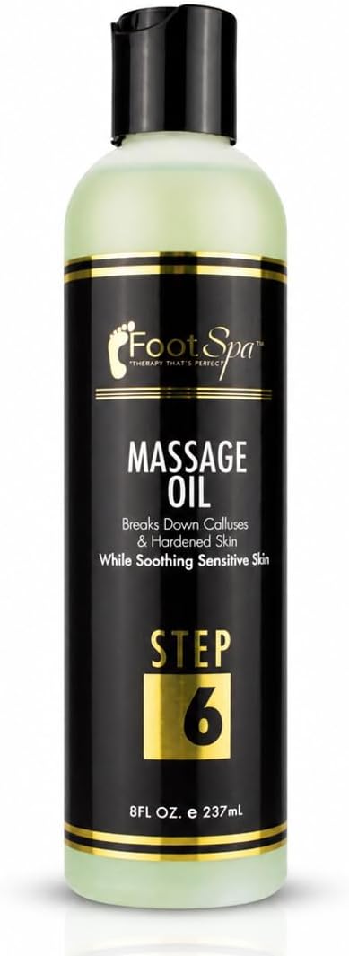 Foot SPA - Massage Oil, with Tea Tree, Pepper Mint, Eucalyptus Oil, 8 Oz - Professional Full Body Massage Therapy, Manicure, Pedicure - Relax Sore Muscles and Repair Dry Skin