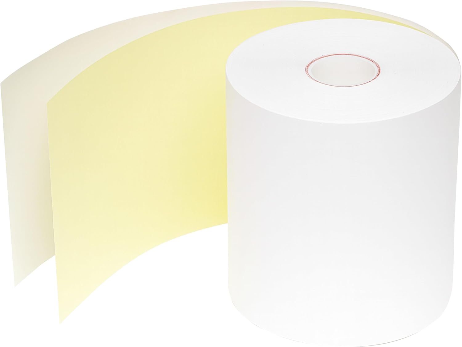 ICONEX 9077-0012, 2 Ply Carbonless Rolls 3" X 100' White Canary, 50 Rolls Per Carton