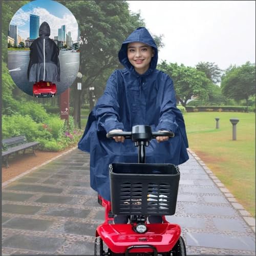 Mobility Scooter Rain Poncho Waterproof Cape Outdoor,Electric Vehicle Cover Wheelchair Poncho, Electric Scooter Accessories Raincoat Jacket Suit