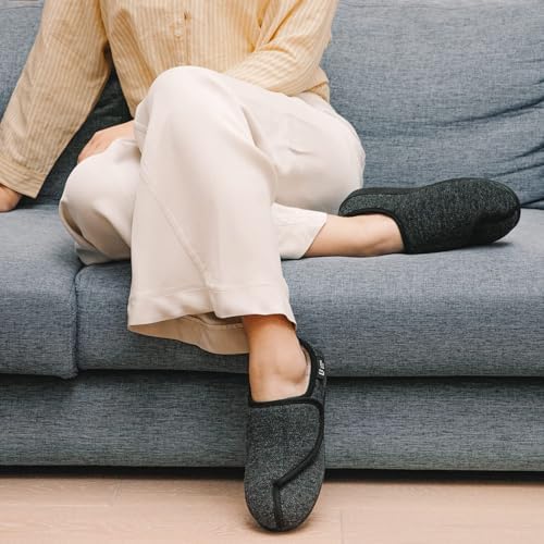 LongBay Womens Adjustable Slippers Memory Foam Cozy Wide Diabetic House Shoes Edema Orthopedic Neuropathy Indoor Outdoor