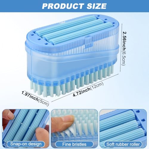 Multifunctional Laundry Soap Box for Soap Holder, Foaming Soaps Box with Roller Bubble Case, Portable Bar Dispenser Brush Storage Dispenser for Home Bathroom Kitchen, Keeps The Dry