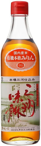 Yuki Mikawa Hon Mirin Organic Sanshu Mikawa Mirin from Aichi Prefecture 500ml (Pack of 1), Kadoya Bunjiro Shoten, Japanese Gourmet Fermented Rice Cooking Seasoning, MADE IN JAPAN, Limited Stock
