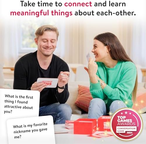 Answer This - Do You Really Know Your Partner? - Couples Game for Adults - 150 Conversation Cards for Date Night or Valentines – Anniversary or Engagement Gift