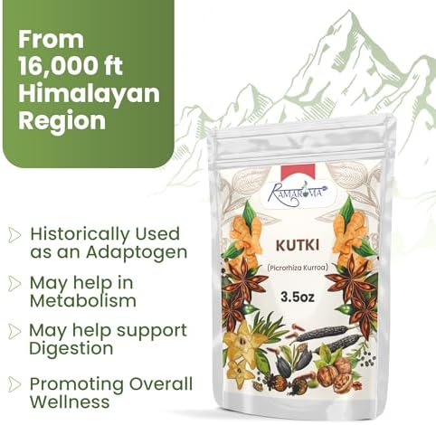 Himalayan Kutki Root (Picrorhiza kurroa) – Sun-Dried, Premium Grade, 3.5oz (100g), Traditional Ayurvedic Herb