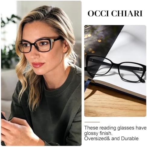 OCCI CHIARI Reading Glasses For Women Big Frame Reader
