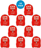WNL Products CPR Rescue Mask, Adult/Child & Infant Pocket Resuscitator, Soft Case Kit with Belt Clip 10 Pack