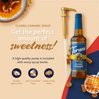 Torani Sugar Free Coffee Syrup, Classic Caramel Flavoring for Drinks, Zero Calorie, Pump Included, 25.4 Fl Oz