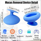 SADIKALO Mucus Removal Device - Chest Percussion Cup Portable Silicone Flutter Phlegm Remover for Adults