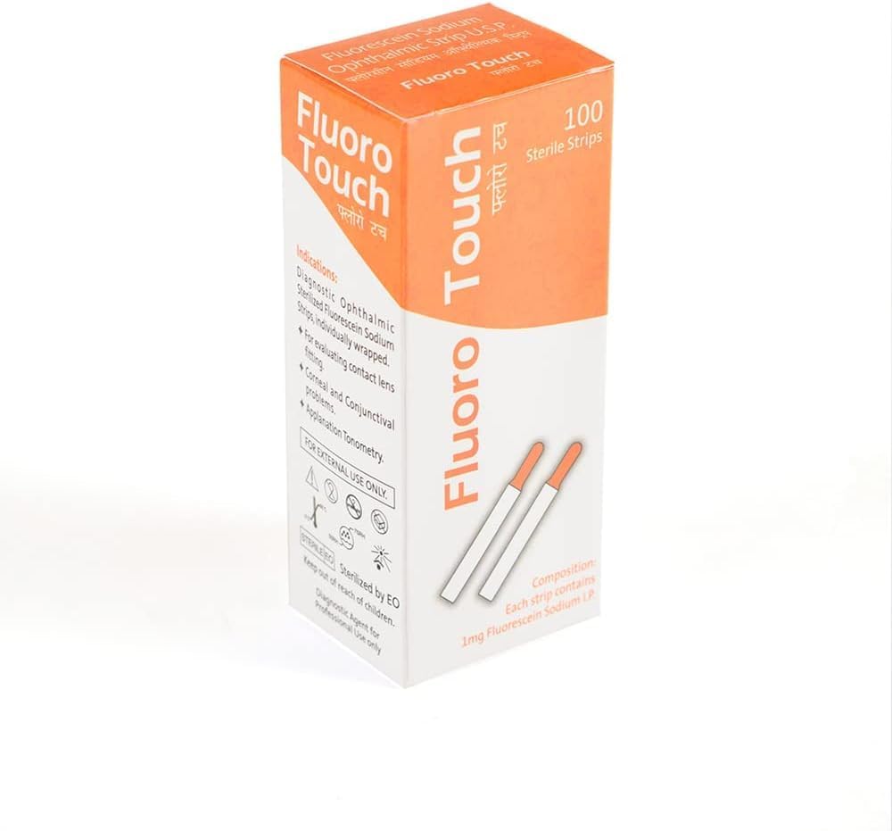 Ophthalmic Fluoro Touch Strips Pack of 100 Strips by KASHSURG