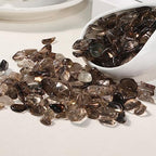 Natural Smoky Quartz Tumbled Chips Crushed Crystal Stone, 7-9mm Polished Healing Crystal Chips Healing Reiki Crystal Jewelry Making Home Decoration