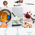 Dreamfarm Supoon Non-Stick Sit-Up Silicone Scraping, Serving, Cooking Spoon Measures 5ml Tsp & 15ml Tbsp - 11" Yellow