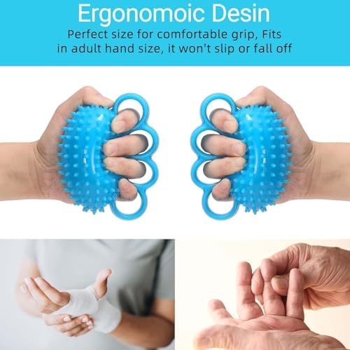 Stress Balls for Adults, Hand Grip Strength Trainer, Squeeze Balls for Hand Therapy - Pain Relief & Improve Flexibility, Hand Strengthening Devices Hand Exercisers for Strength Resistance Trainer