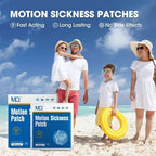 MQ 28ct Motion Sickness Patches Non Drowsy, Sea Sickness Patches for Cruise Travel Essentials, Waterproof Patch Behind Ear for Car Airplane Altitude Sickness, Long Last 72H