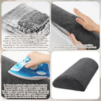 Wesiti Recliner Foot Pillow Cushion High Resilience Sherpa Memory Foam Bolster Sleeping Rest Multipurpose Half Roll Leg Pillow Suitable for Bed Chair Sofa Headrest Back Lumbar Leg Support(Dark Gray)