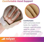 Rolyan Sof-Foam Palm Shield for Left Hand, Finger Separators and Soft Foam Cushion for Hand Contracture Support, Non-Latex Hand Protector for Stroke Recovery, Elderly, or Surgery Aftercare