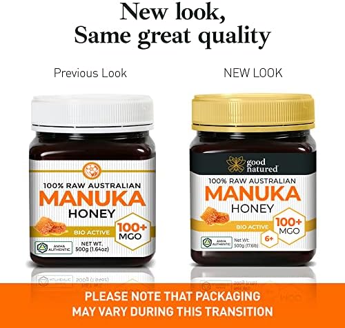 Raw Manuka Honey Certified MGO 100+ / 6+ Manuka With Antibacterial Activity - (NPA 6+) 500g (1.1lb) by Good Natured