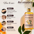 Massage Oil for Massage Therapy with Jasmine & Orange Essential Oils. Infused with Sesame, Almond & Jojoba Oils. Full Body Massage Oil for Mood Upliftment – 10 Fl Oz