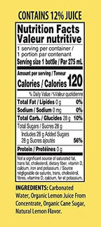 Tuscanini Organic Sparkling Lemonade, 9.3oz (6 Pack) | No Food Coloring or Artificial Flavors | Product of Italy | Premium Glass Bottle | Sparkling Party Drink