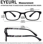 EYEURL 2 Pack Reading Glasses for Men Women - Blue Light Blocking Computer Reader 1.50 Women Lightweight TR90 Flexible Eyeglasses Anti Glare UV Ray Eyestrain