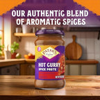 Patak’s Hot Curry Spice Paste - Hot Indian Cooking Paste with Freshly Ground Spices - Ideal for Chicken, Vegetables, and One-Pot Meals - Spicy Curry Base - 10oz Jar (Pack of 1)
