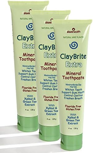 Zion Health ClayBrite Extra Mineral Toothpaste, 3 Pack3