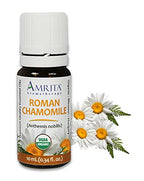Organic Chamomile, Roman Essential Oil - Anthemis nobilis - 100% Pure Undiluted & Therapeutic Grade, Premium Quality Aromatherapy Oils, Tested & Verified - 3ML : AMRITA Aromatherapy