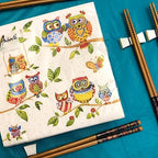 20-ct 13x13 Owl Napkins for Decoupage Fall Napkins Fall Paper Cocktail Napkins Valentine Napkins Owl Mother's Day Napkins Father's Day Napkins Decorative Napkins for Decoupage Family