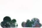 KatLin Natural Stone Natural Moss Agate Cloud Crystal Mineral Crafts Room Home Decoration Gift(Size:70-90mm)