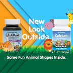NaturesPlus Animal Parade Calcium, Vanilla Sundae Flavor - 135 Animal-Shaped Chewable Tablets, Pack of 2 - Vegan, Gluten Free - 90 Total Servings