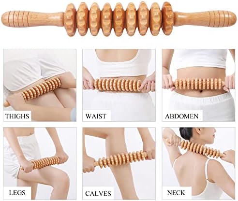 Komogir 3-in-1 Wood Therapy Massage Tools Lymphatic Drainage Massager Wooden Massager for Maderoterapia,Anti-Cellulite, Body Sculpting & Contouring
