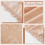 3 Pcs Lace Tube Top Bra, 24-40 Inch Strapless Lace Bandeau Bra Stretchy Tube Top Bras for A or B Cup Low Neckline Cleavage Cover Strapless Bras Bandeau Chest Wrap (White, Black, Beige)