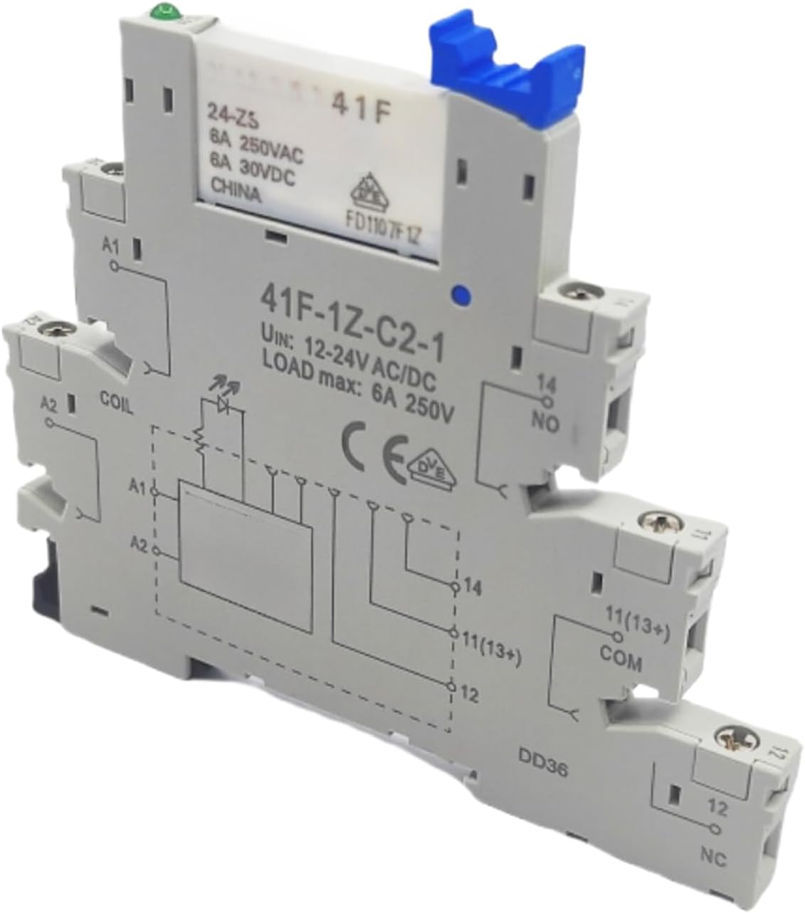 Relay 41F-024-ZS 41F-1Z-C2-C4-1(HF41F 24V ZS 41F 1Z C2 1)