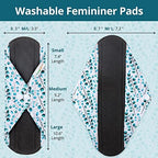7pcs Set 1 pc Mini Wet Bag +6pcs Absorbent Reusable Sanitary Pads/Washable Cloth Menstrual Pads(Autumn,L)…