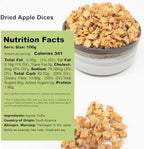 NUTS U.S. - Dried Apple Dices | Freshly Peeled and Cored | No Added Sugar | Chewy Texture | Non-GMO | Packed in a Resealable Bag (1 LB)