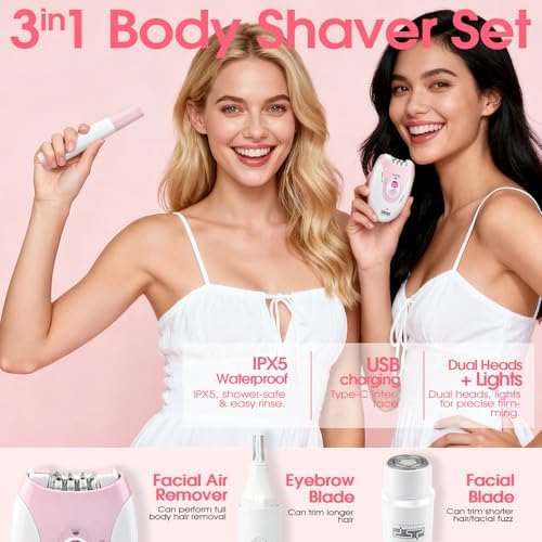 DSP Epilators Hair Removal for Women, Eyebrow Trimmer for Women, 2 Speeds Hair Removal, Facial Hair Trimmer for Legs Face Bikini Arms, Face Shavers