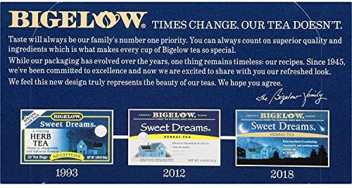 Bigelow Tea Herbal Tea Sweet Dreams 20 Count (Pack of 3)