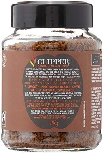 Clipper Fairtrade Organic Papua New Guinea Rich Roast Instant Coffee - 100 Grams