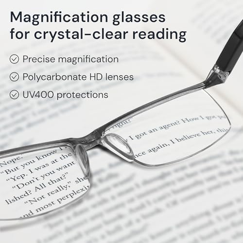 Gaoye 1.75 Executive Style Reading Glasses Men - Durable Readers with Blue Light Filtering- Comfortable Fit with TR90 Frames