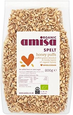 Amisa Organic Spelt Honey Puffs 200g - Pack of 6