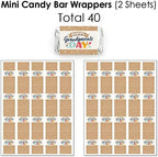 Big Dot of Happiness Happy Grandparents Day - Mini Candy Bar Wrappers, Round Candy Stickers and Circle Stickers - Grandma and Grandpa Party Candy Favor Sticker Kit - 304 Pieces
